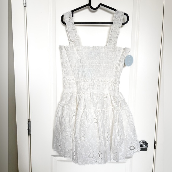 NEW NWT Hill House Azalea Mini Nap Dress White Eyelet XL - Picture 4 of 8